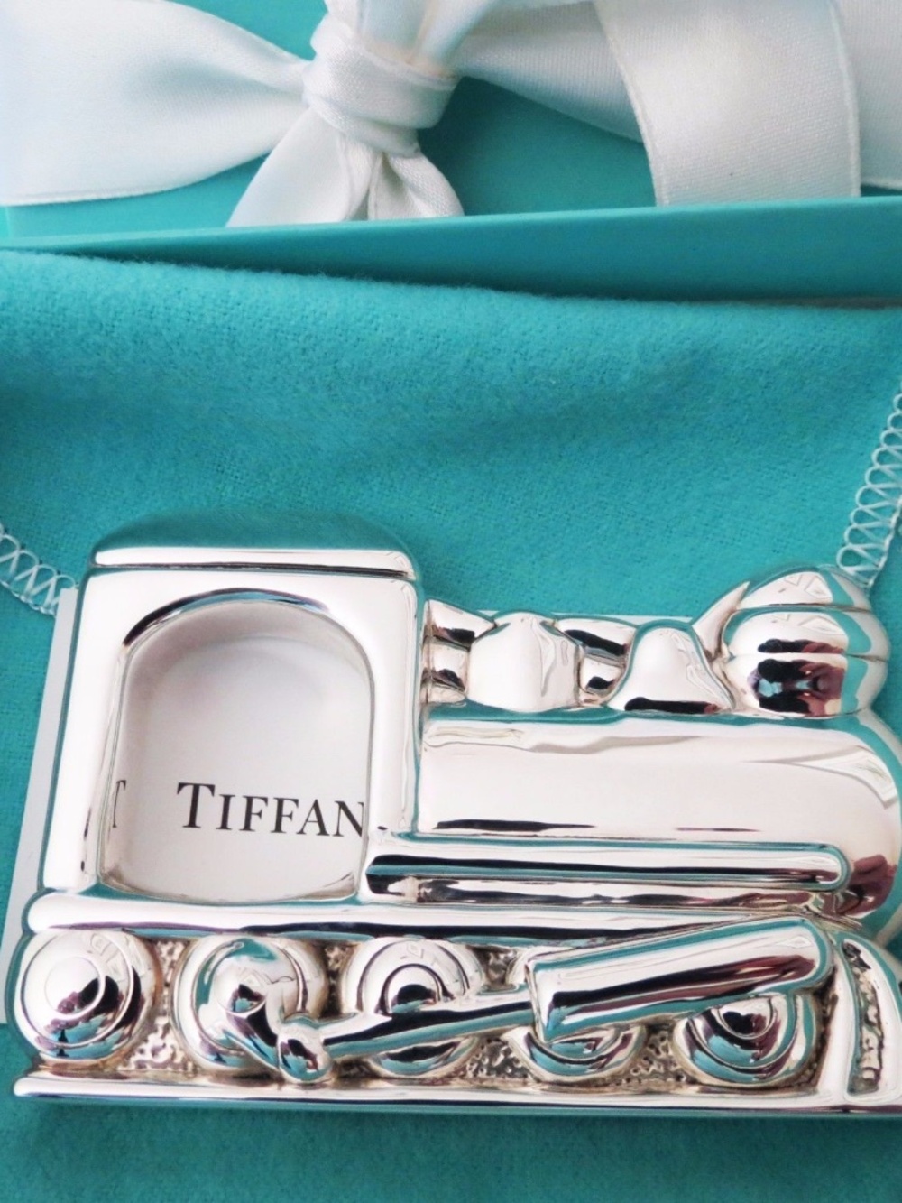 Tiffany & Co. Sterling Silver Train Baby Rattle